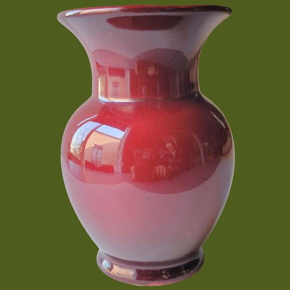 Vintage 1950s West German Deep Burgundy Small Vase - Picture 2 of 5